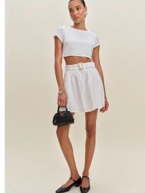 Reformation Niki Belted Linen Two Piece size 6